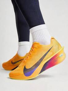 Nike 耐克 VAPORFLY 4 Citron Pulse 碳板回彈舒適柔軟休閒馬拉松跑步鞋 男款 橘色 - 橘子黑色 - 查看 1