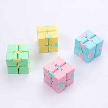 1PC Teenager Brain Teaser Cube, Fidget Toy For Mind Training And Stress Relief, Puzzle Magic Cube, Creative Infinite Cube, Macaron Candy Color, Finger Exercise Stress Relief - Multicolor - View 6