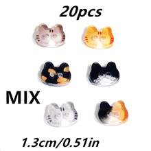 10pcs/20pcs Resin 1.3cm Random Mixed Color Cute Cartoon Shaped Cat Two-Hole Buttons DIY Hand-Sewn Cardigan Shirt Dress Hair Accessory Clothing Decoration Buttons - 1# 10pcs Random Mixed Color - View 4