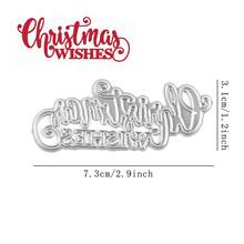 Christmas-Themed Blessing Art Words Metal Cutting Dies Suitable For Holiday Gift Decoration Cards, For Handmade Cards, Photo Albums, Scrapbook Decorations, Template Art Decoration - Metal Cutting Dies - View 27