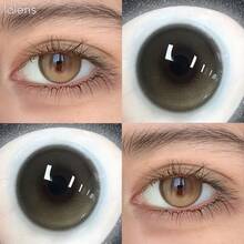 Lalens Lemon Amber Pro 圓形漸層自然混色年用隱形眼鏡 DIA 14.20MM BC 8.6MM 適合深棕色眼睛 派對約會妝容 柔光自然感 提升眼神美感 1對 日常妝容 秋冬風格 - Amber Pro Brown-14.2mm - 查看 4