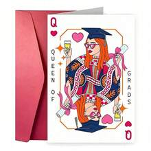 Graduation Queen Graduation Card - Unique Playing Card Design University And High School Graduation Card - Graduation Gift For 2026 Daughter, Sister, Best Friend - Multiple 6 - View 2