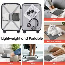 Hailicare Foot Warmer,50℃ Constant Temperature,Heated Foot Warmer With Ultra Soft Plush & Skin-Friendly,Machine & Hands Washable,Suitable For Bed/Under Desk/Office/Home,Fits Multiple Body Parts,Fast Heating,Universal USB Port - Grey - View 8