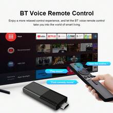 I96 D1 TV Stick, Ultra 4K UHD ATV 2.4G 5G WiFi Voice Remote Assistant Built-In, Android ATV Plug-And-Play Smart TV Stick, Compatible With Android TV Stick, TV And Projector 4K HD Streaming Device, [2GB RAM+16GB ROM] - Black - View 8