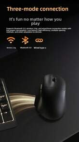 AULA V5 Gaming Mouse Medium Large Hand Ergonomics Lightweight Computer Mouse For Offce Game Three-Mode Wireless Bluetooth Wired E-Sports Wireless Mouse - View 8