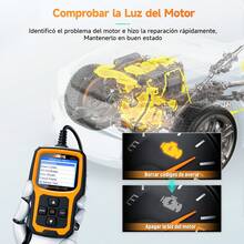 ANCEL AD410 Escáner OBD2 Automotriz, Lector de Códigos Check Engine, Borra Códigos de Error, Herramienta de Diagnóstico Multilingüe, Regalo Práctico para Conductores y Nuevo Propietario - AD410 - Ver 1