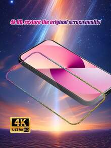 2pcs Full Coverage Ultra HD Screen Protector, Glitter Edge, High Transparency, 9H Hardness, Eye Protection, High Responsiveness, Anti-Scratch, Seamless Fit Compatible With All Cases, Detailed Protection For Business Office Home Movie Watching Outdoor Travel Phone Screen, Compatible With IPhone17E/17 Promax/16 Promax/15 Promax/14 Promax/13 Promax/12 Promax/11 Promax/17 Pro/16 Pro/15/14/13/12/11 And Other Series. - Multicolor - View 6
