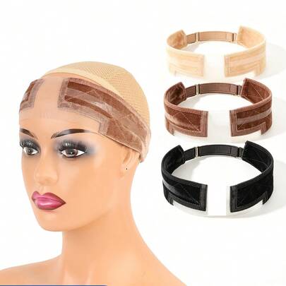 Bando Penjepit Wig Beludru yang Dapat Diatur, Bando Wig Beludru Elastis Anti Selip, Nyaman, Tak Terlihat, dan Bernapas untuk Wanita