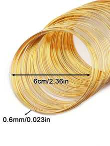 18m/捲 0.6mm DIY 金屬珠線，適用於製作髮夾、珠寶編織、造型、花藝金屬線纏繞、線藝手工、珠寶珠子與金線，非常適合珠寶製作，可搭配各種手鍊、耳環、項鍊及其他珠寶 - 多款式 - 查看 6