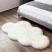 1pc White Cloud Shaped Bath Mat, Small Rug, Carpet, Home Decor, Area Rug, Bedroom Carpet, Washable Carpet, Back To School Gift - Multicolor - View 3