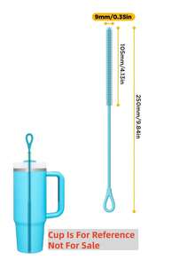 Silicone Straw Cleaning Brush, Reusable Straw Cleaning Brush With Flexible Steel Core, Extra Long Soft Bristle Bottle Brush Suitable For Cleaning Glass Straws And Crevices - A - View 18
