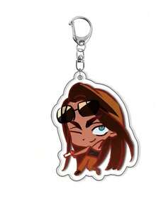 1pc-Anime Character-Alien Keychain-Figurine Keychain-Keychain-Key Cover -Jewelry Decoration - Multicolor - View 11