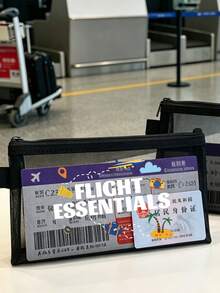 飛機主題網格文件收納袋/護照收納包，多款飛機航線、旅行與英文字母印花，加厚透明網格布料，可視大容量，順滑拉鍊，輕便易攜。適用於旅行、度假、登機、護照、機票與文件收納，日常收據與文具整理，適合男女旅行者，返校季、旅行季禮物首選，送給熱愛旅行的朋友與家人的實用小禮物！ - 彩色 - 查看 6