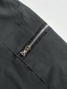 Hidkat Spring/Autumn New Men's Sports Cargo Pants, Elastic Waistband With Drawstring, Zipper Pocket Design, Cargo Large Pockets Casual Pants, Suitable For Daily Wear And Outdoor Sports - Grey - View 5