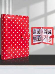 1Set Polka Dot Loose-Leaf Binder Card Collection Book, A5 Photocard Binder With 25Pcs 4-Pocket Card Pages, 6 Ring Photocard Holder PU Cover Collector Album Cards Trading Card Organizer Home Travel Anniversary Family Photo Album Collection Notebook - Multicolor - View 11