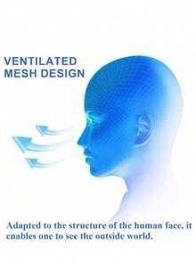 1pc Knitted Mesh Breathable 3D Face Mask - Suitable For Halloween Costume, Fashion Sports Style, Indoor/Outdoor Games, Role Play, Funny Party, Outdoor Entertainment, Street Dance Performance, Festival, Fishing, Sports, Valentine's Day, Easter, Beer Festival, Carnival And More - Multicolor - View 8