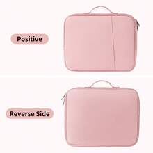 DANYCASE Funda para tableta de 11-13.3 pulgadas, compatible con Air Pro de 11ª/10ª generación, con asa y bolsillo, estilo maletín, bolsa de almacenamiento portátil con cremallera, funda protectora a prueba de golpes - Rosa - Ver 8