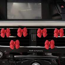 3/4/6 Pcs Pink Bow Car Interior Cute Car Interior Accessories Car Air Vent Decoration Clip Bow Car Air Vent Decoration Clip - A - View 16