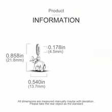 Vectoflux 1pc S925 Sterling Silver Elephant, Bird, Lion, Zebra Pendant, Suitable For Original Bracelet, Necklace, Keychain DIY Pendant Making, Women's Gift, Suitable For Birthday, Party, Holiday Gift - Silver - View 6