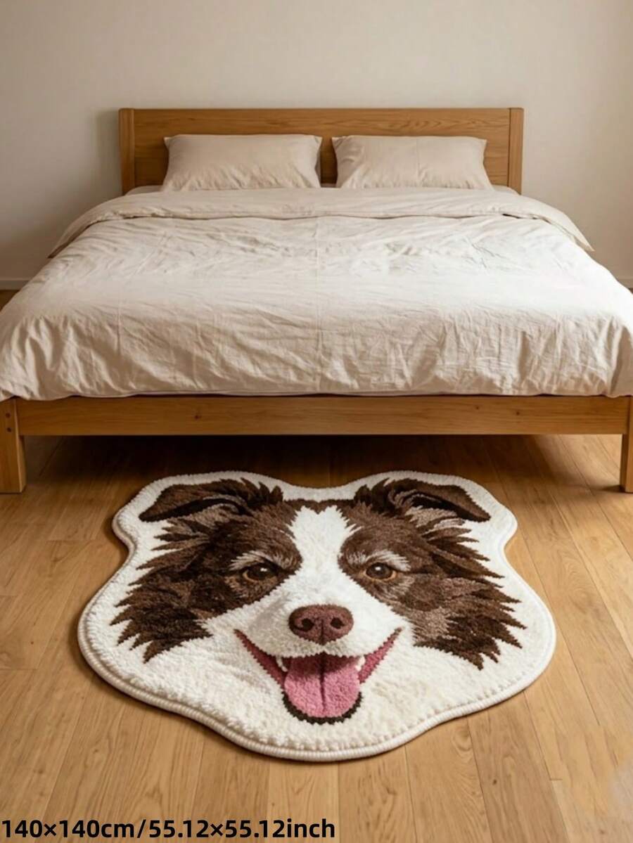 1件裝邊境牧羊犬地毯,舒適柔軟仿毛地毯,裝飾地毯,臥室裝飾,小地毯,地毯,家居裝飾,客廳地毯,客廳小地毯,臥室地毯,客廳家居裝飾,戶外地毯,可機洗地毯 - 彩色 - 查看 1