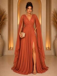 Women Dresses - Burnt Orange - View 1