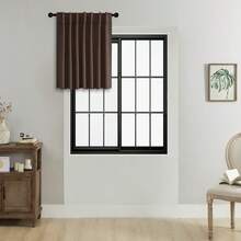 1 pieza/2 piezas Cortinas opacas de unicolor/Cortinas con bolsillo para barra/Cortinas con pestaña trasera/Cortinas con clip/Múltiples métodos de colgado/Cortinas opacas para habitación/Cortinas opacas con protección de privacidad y aislamiento térmico/Adecuadas para sala de estar, dormitorio, sala de estudio/Cortinas de color marrón oscuro - marron oscuro - Ver 27