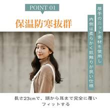 Women Beanie Hat - Navy Blue - View 2