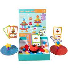 1 Set Montessori Beaver Blocks With Clips Educational Toy For Kindergarten Children Early Education Color Puzzle Family Fun Competition Game Children's Educational Science Toy Early Education Building Blocks Toy - Multicolor - View 11