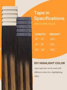 DOORES 10pcs Straight Tape-In Hair Extensions, 100% Remy Human Hair, Salon-Grade Silky Seamless Invisible, Dark Brown To Chestnut Brown, 25g 14-24 Inch Invisible Skin Tone PU Tape-In Hair Extensions - S2/10 - View 4