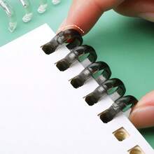 5-Hole Binding Rings Loose-Leaf Binder Rings Snap-Lock Multi-Hole Punch Loose-Leaf Paper Plastic Clips - A - View 5