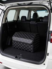 Leather Car Trunk Organizer Box, (Small And Large) Flip Lid Dust-Proof Large Capacity Storage Box, Waterproof Wear-Resistant Leather Fabric, Car Interior Storage Tools And Miscellaneous Items, Self-Driving Trip Car Trunk, Organizing Storage Box - Random Color - View 8