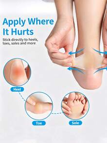 10/20pcs Multi-Shape Hydrocolloid Heel Blister Patches, Invisible Anti-Wear Foot Patches, Suitable For High Heels And New Shoes, Toe And Heel Cushion Patches, Daily Wear Waterproof Blister Patches - One Size - View 8