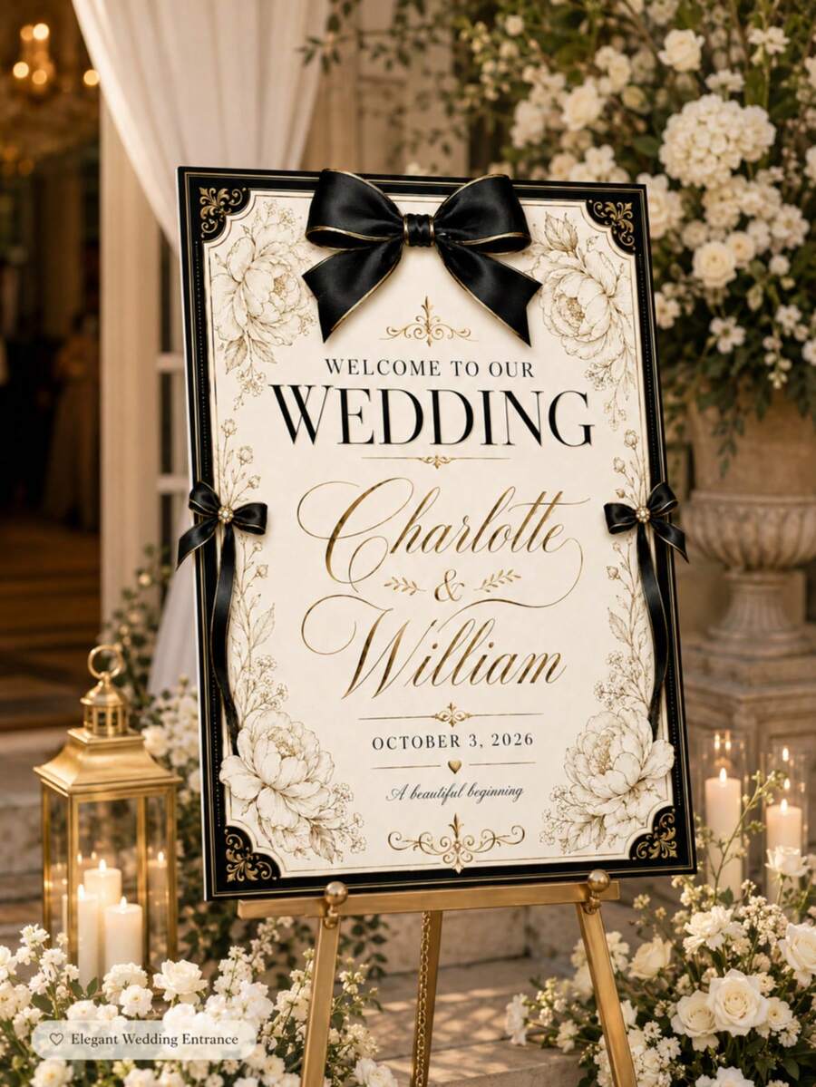 Custom Wedding Welcome Sign, Custom Plaque, Wedding Plaque, Personalized Plaque, Personalized Welcome Sign, Party Gift, DIY Party Entrance Sign, Upload Your Photo, Suitable For Birthday, Retirement, Wedding Party And Home Decor, Photo Welcome Sign, Elegant Photo Wedding Welcome Sign Template, Welcome Board, Wedding Photo Collage, Modern Welcome Sign, Printable Wedding Reception Poster