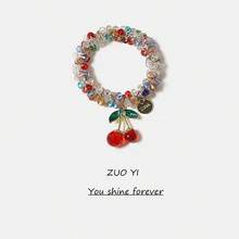 2件/1件 極簡優雅女款水鑽髮圈手鍊 高彈力橡皮筋髮繩 馬尾髮飾髮夾 - 彩色 - 查看 15