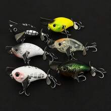1pc 7g Water Cicada Floating Crawler Lure, Surface Ripple Floating Bass Fishing Hard Bait With Double Hooks, Strong Vibration Attracts Fish - Multicolor - View 1