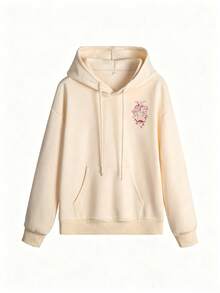 Ezekiel Human Heart Faith Print Sweatshirt, Bible Verse Pullover Sweatshirt, Healing Faith Atmosphere Daily Layering Top Fall Casual - Apricot - View 7