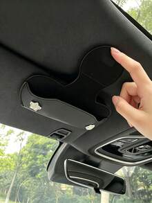 1pc Sparkling Star & Music Note Car Sun Visor Fashion Glasses Holder Clip, Car Interior Fashion Glasses Storage Clip, Driver Side Fashion Glasses Clip, Star & Music Note Strawberry Design Car Glasses Holder, Multi-Functional Glasses Clip & Ticket Holder, Creative Car Sun Visor Glasses Holder, Car Interior Accessories Car Glasses Clip - A - View 4