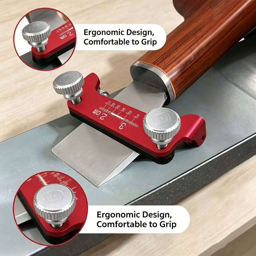 1pc Mini Portable Knife Sharpener, Suitable For Kitchen Knives Sharpening, Multi-Scenario Multi-Purpose, Can Sharpen Chisels, Compact And Portable, Durable - Red - View 1