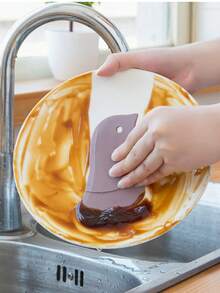 Penguin Soft Silicone Scraper, Household Kitchen Oil Stain Remover, Baking Kitchen Small Tool - Grey - View 3