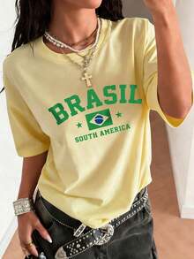 Basic Summer T-Shirt For Plus-Size Women, Short-Sleeved, Plain, Loose Fit And Breathable. - 白色 - 查看 1