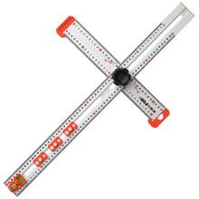 65cm Aluminum Alloy T-Square Woodworking Ruler, 4-In-1 Multi-Angle Measuring & Drilling Positioning Tool For Carpentry Cabinet Hole Layout, Precision Drafting - 65*5cm - View 9