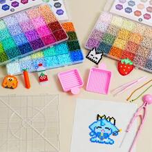 SMI Fine Set Manik-Manik Perler 2,6mm Isi 50.400pcs (Kit Manik-Manik Buatan Tangan) - 144 Warna, Termasuk Alat dan Aksesoris, Cocok untuk Ulang Tahun dan Hari Raya - MultiWarna - View 6
