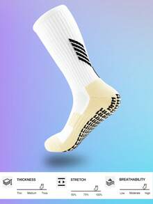 10 Pairs Men's Soccer Socks - Non-Slip Grip, Anti-Slip Cushioning Sports Socks, Suitable For Soccer, Training And Gym - Multicolor - View 2