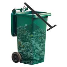 Manual Garbage Compactor, Portable Garbage Bin Compactor, Suitable For 54.5 Quart Or 90.8 Quart Garbage Cans, Wheeled Outdoor Garden Garbage Cans, Small Garbage Recycling Manual Tools - Black - View 10