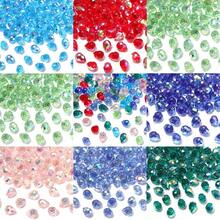 20pcs Dreamy Sparkling AB Color High Quality Glass Crystal Beads, Water Drop Shaped Faceted Spacer Beads Decoration Beads & Bead Assortments, For DIY Jewelry, Bracelets, Necklaces, Keychains, Earrings, Pendants And Craft Materials - Teardrop - View 10