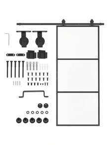 Sliding Door With Hardware Kit - as Pic - View 2