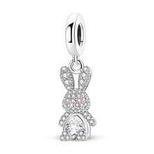 1pc Silver Plated Animal Series Forest Elephant Tiger Lion Dinosaur Zebra Sloth Rabbit Panda Pendant Beads Suitable For Bracelet Bangle Necklace Beads Suitable For DIY Jewelry Making Human And Nature Theme Beads - Silver - View 43