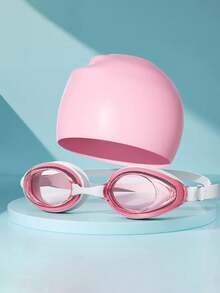 1 Piece / 2 Pieces Swimming Goggles And Swimming Caps Set. High-Definition Anti-Fog Swimming Goggles Suitable For Both Men And Women. Fashionable And Cool Design For Underwater Sports. Swimming Goggles And Swimming Caps. - Multicolor - View 7