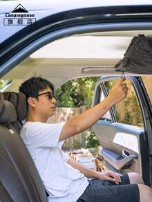CAMPINGMOON Car Interior Expansion 4-Pocket Mesh Bag, 4-Corner Hanging Storage Net Pouch For Car Roof Ceiling, B-965 - Black - View 6