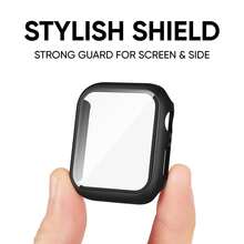 Sport Band And Case Compatible With Apple Watch 38/40/41/42/44/45/46/49mm , Silicone Waterproof Strap With Cover Combo For Apple Watch All Series - Black - View 3